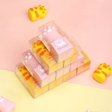 Es Dekor Kedi Pvc Aralık 2023 Kırtasiye Hediyelik Gift Yaratıcı Modelleme 3D Üç Boyutlu 1 Adet Sarı Silgi