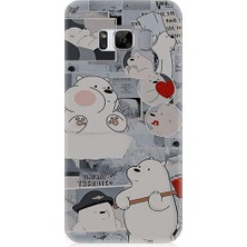 Teknomeg Samsung Galaxy S8 Plus Uyumlu Yaramaz Kutup Ayısı Desenli Silikon Kılıf