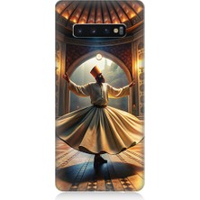 Teknomeg Samsung Galaxy S10 Uyumlu Mevlevi Semazen Desenli Silikon Kılıf