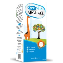 Optivita Argitall Çocuklar Için L-Arjinin, Multivitamin ve Mineral Içeren Takviye Edici Gıda 150 ml Şurup