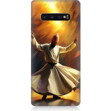 Teknomeg Samsung Galaxy S10 Uyumlu Semazen Yapan Mevlevi Desenli Silikon Kılıf