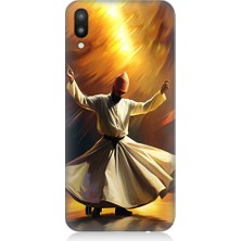 Teknomeg Samsung Galaxy M10 Uyumlu Semazen Yapan Mevlevi Desenli Silikon Kılıf
