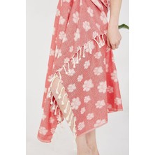 Cottoviva Hediyelik Pamuklu Pati Desenli Peştamal, Havlu, Hamam, Banyo, Plaj, Kadın, Erkek, Unisex