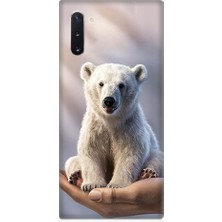 Teknomeg Samsung Galaxy Note 10 Uyumlu Sevimli Kutup Ayısı  Desenli Silikon Kılıf