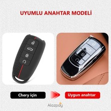 Alazpay Chery Tiggo 8 Pro & Omoda 5 & Tiggo 7 Avantgarde Silikon Anahtar Kılıfı (1 Adet)