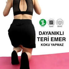Sweex 4 Çift Bambu Siyah Kaymaz Taban Silikon Baskılı Yoga Fitness Pilates Ve Aktivite Kadın Çorabı