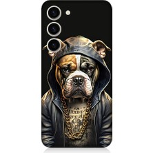 Teknomeg Samsung Galaxy S23 Uyumlu Rapçi Köpek Desenli Silikon Kılıf