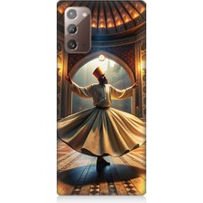 Teknomeg Samsung Galaxy Note 20 Uyumlu Mevlevi Semazen Desenli Silikon Kılıf