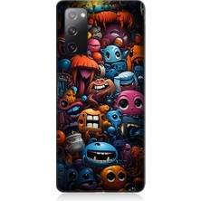 Teknomeg Samsung Galaxy S20 Fe Uyumlu Canavar Oyuncaklar Desenli Silikon Kılıf
