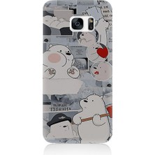 Teknomeg Samsung Galaxy S7 Uyumlu Yaramaz Kutup Ayısı Desenli Silikon Kılıf