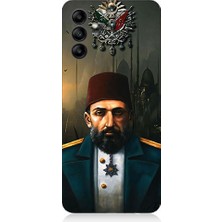 Teknomeg Samsung Galaxy M14 Uyumlu 2. Abdulhamid Han Osdmanlı Padişahı Desenli Silikon Kılıf