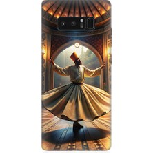Teknomeg Samsung Galaxy Note 8 Uyumlu Mevlevi Semazen Desenli Silikon Kılıf