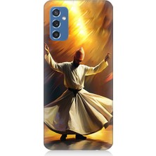 Teknomeg Samsung Galaxy M52 Uyumlu Semazen Yapan Mevlevi Desenli Silikon Kılıf