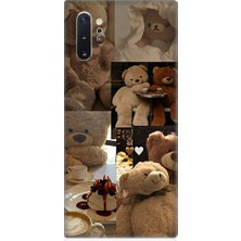 Teknomeg Samsung Galaxy Note 10 Plus Uyumlu Sevgili Aşık Ayılar Desenli Silikon Kılıf