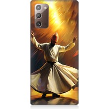 Teknomeg Samsung Galaxy Note 20 Uyumlu Semazen Yapan Mevlevi Desenli Silikon Kılıf