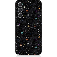 Teknomeg Samsung Galaxy S24 Plus Uyumlu Uzay ve Gezegenler Desenli Silikon Kılıf