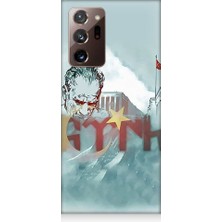 Teknomeg Samsung Galaxy Note 20 Ultra Uyumlu Mustafa Kemal Atatürk Desenli Silikon Kılıf