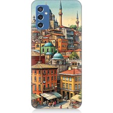 Teknomeg Samsung Galaxy M52 Uyumlu Eski Cami ve Mahalle Desenli Silikon Kılıf