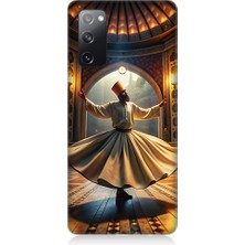 Teknomeg Samsung Galaxy S20 Fe Uyumlu Mevlevi Semazen Desenli Silikon Kılıf