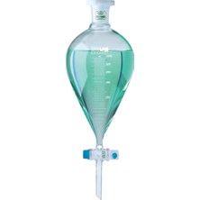 Lab Ayırma Hunisi Armudi Tip, Teflon Musluklu 500 ml