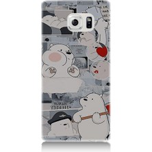 Teknomeg Samsung Galaxy Note 5 Uyumlu Yaramaz Kutup Ayısı Desenli Silikon Kılıf