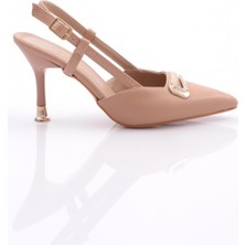 Dgn 512 Kadin Arkadan Bağlamali Topuklu Ayakkabi