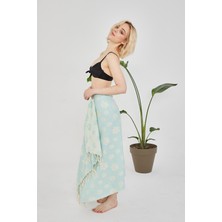 Cottoviva Hediyelik Pamuklu Pati Desenli Peştamal, Havlu, Hamam, Banyo, Plaj, Kadın, Erkek, Unisex
