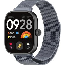 Clemon Xiaomi Redmi Watch 4 Uyumlu Metal Hasır Örgü Paslanmaz Kordon