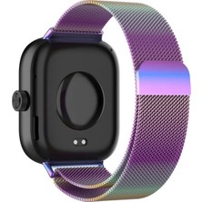 Clemon Xiaomi Redmi Watch 4 Uyumlu Metal Hasır Örgü Paslanmaz Kordon