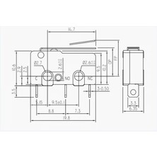 Fano Micro Switch Lehim Bacak Paletli KW4-Z2F