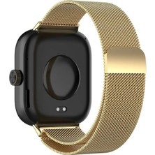 Clemon Xiaomi Redmi Watch 4 Uyumlu Metal Hasır Örgü Paslanmaz Kordon