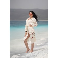 Muutos Kapüşonlu Çift Katlı Peştamal Bornoz / Kimono