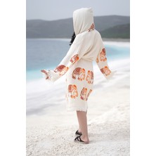 Muutos Kapüşonlu Çift Katlı Peştamal Bornoz / Kimono