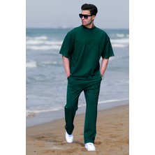 Yakamel Erkek Kısa Kollu Bol Kesim Pijama Takımı