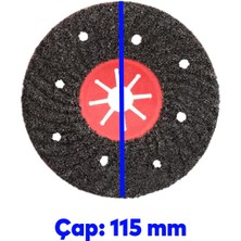 Badem10 Kanallı Zımpara Fox Ron 115 mm Taşlama Zımparalama Aşındırma