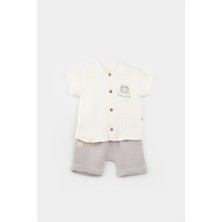 Bibaby 2'Li Şortlu Müslin Takım Lamb Friends