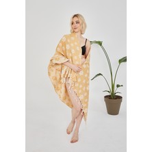 Cottoviva Hediyelik Pamuklu Pati Desenli Peştamal, Havlu, Hamam, Banyo, Plaj, Kadın, Erkek, Unisex