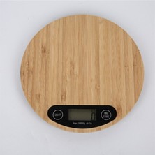 Mediterian Bambu Ahşap Mutfak Terazisi Çok Renkli Garantisiz