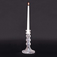Missi Tekli 20 cm Kristal Şamdan Mumluk ve Mum Seti
