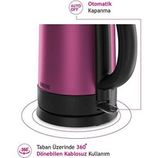 Altus Çelik Su Isıtıcı Kettle Pembe Renk Altus