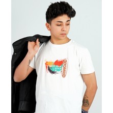 Boydimood Reflect Your Style Logo Baskili Oversi̇Ze Beyaz Ti̇Şört