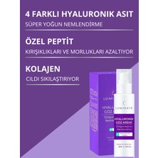 Luminate Göz Altı Kremi Hyaluronik Asit Peptit Kolajen Anti-Age Dolgunlaştırıcı Göz Çevresi Nemlendirici Yaşlanma Karşıtı 20 ml