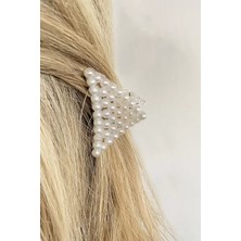 Stone Family Üçgen Figürlü Mandal Toka Beyaz Renk