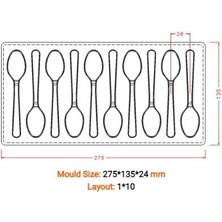 Mutfak Kaşık Şekilli Çikolata Kalıbı - No:12