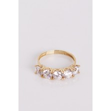 Çelikoğlu Kuyumculuk 8 Ayar Altın Beş Taş Kadın Yüzük 2,55 gr