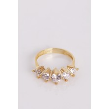 Çelikoğlu Kuyumculuk 8 Ayar Altın Beş Taş Kadın Yüzük 2,96 gr