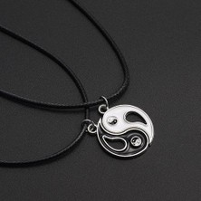Herşey Nota Ikili Ying Yang Kolye Sevgili Arkadaş Best Friends Birbirini Tamamlayan Çift Kolyesi