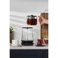 Cam Royaltea 1746H Konuşan Cam Çay Makinesi Siyah 0-250 L Cam Siyah 1-2 L C / F  Elektrikli Ça