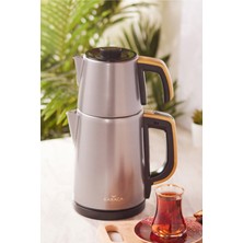 Retro Tea Antrasit Çay Makinesi 500+ L 1-2 L  Metal Haki Çelik Ele