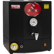 Siyah Lüx Black Çay Makinesi 30LITRE Çay Kazanı Iki Demlikli 3+ L  Çelik F 500+ L  220 - 24